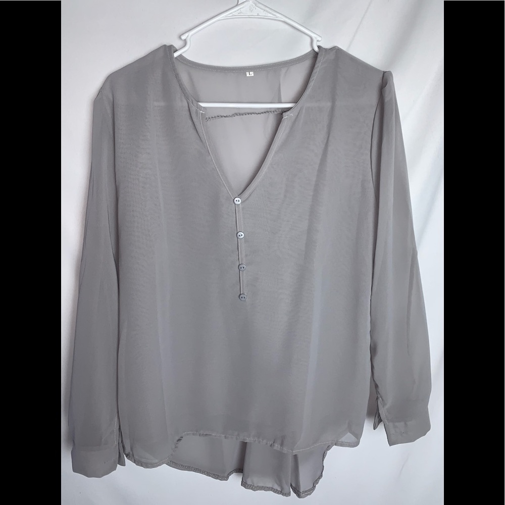 Flowy grey long sleeve